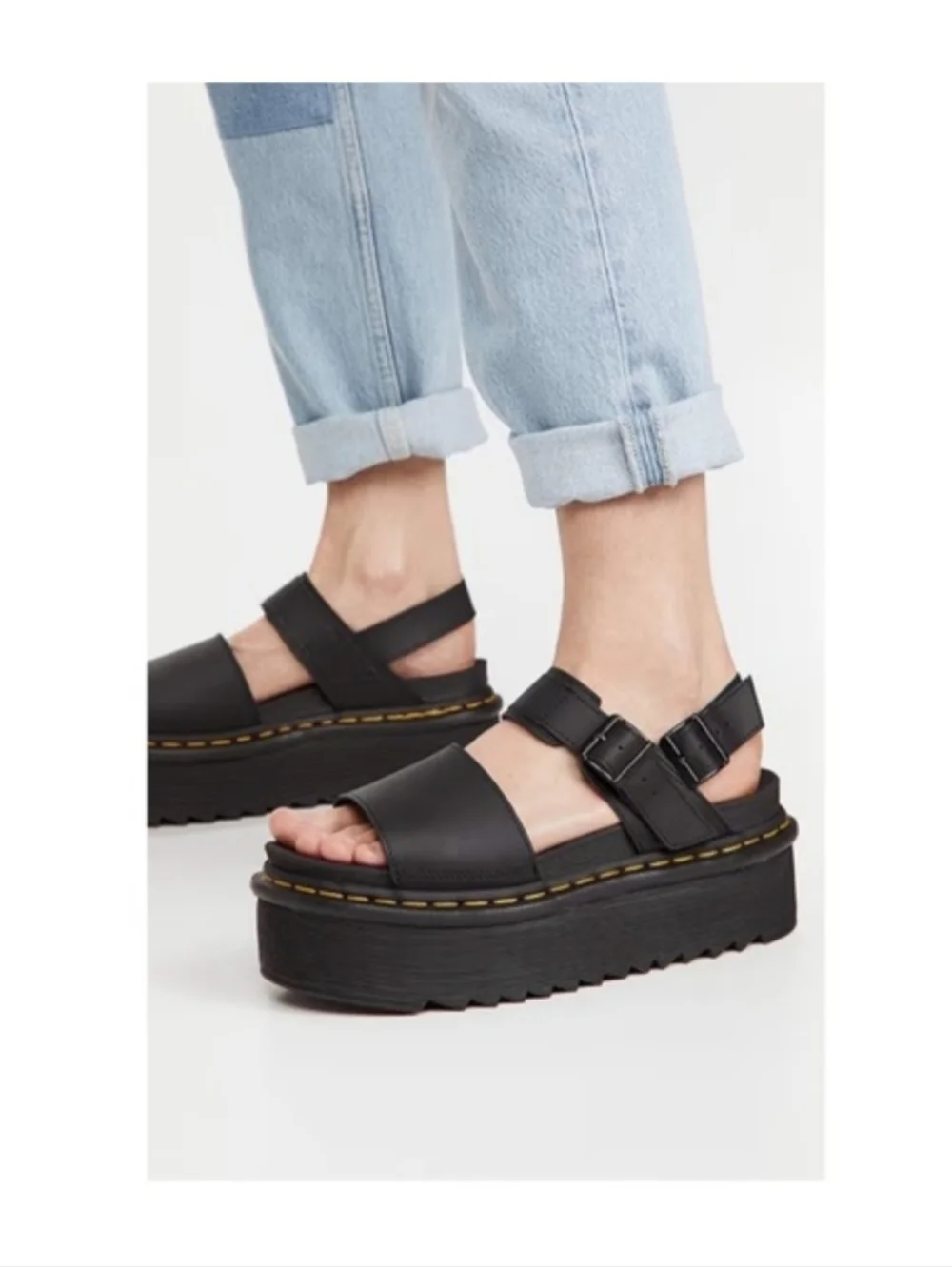 Women's Dr. Martens Voss Quad Platform Sandals Excellent Condition Size EU 37 US - Picture 2 of 2